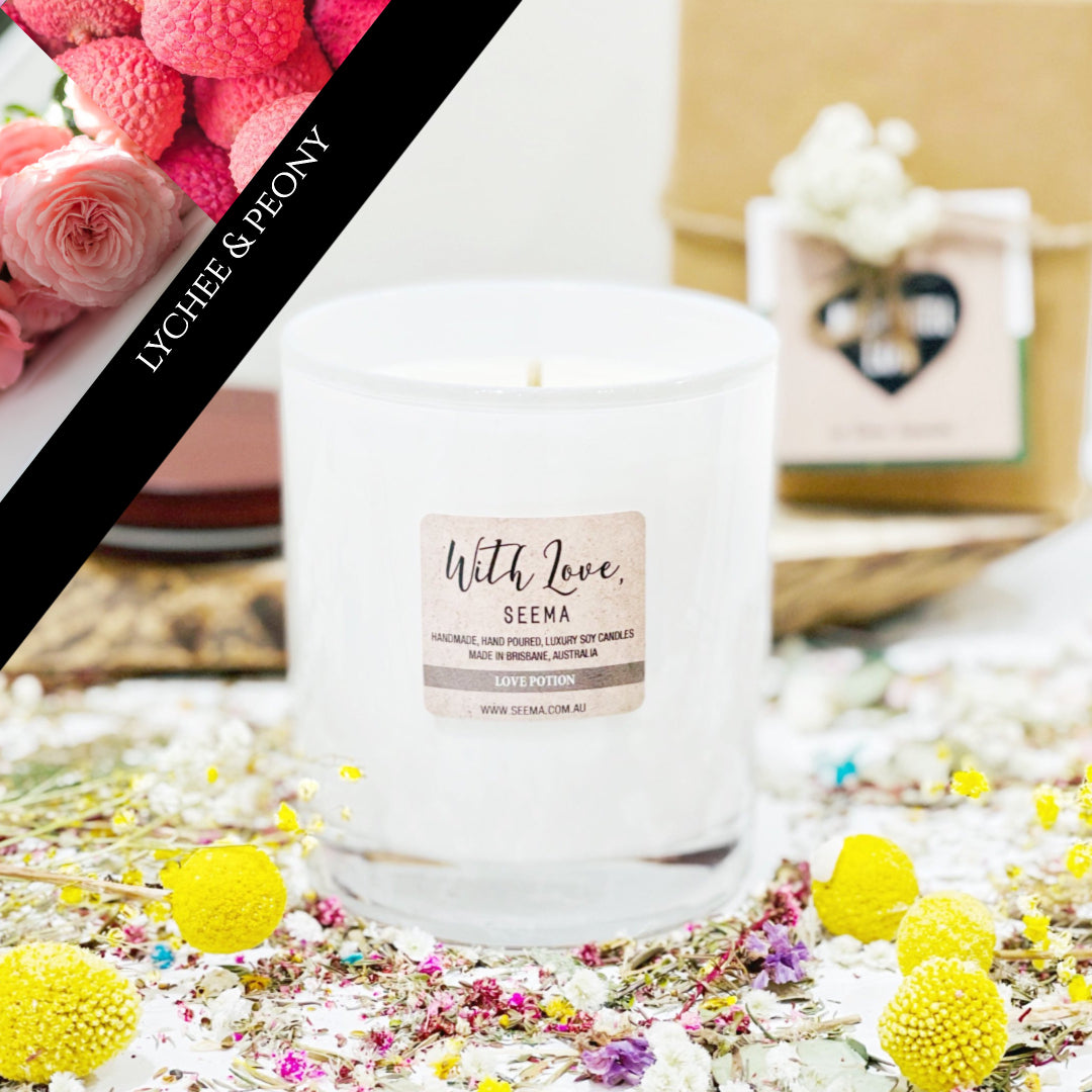 Lychee and Peony - Luxury Soy Scented Candle