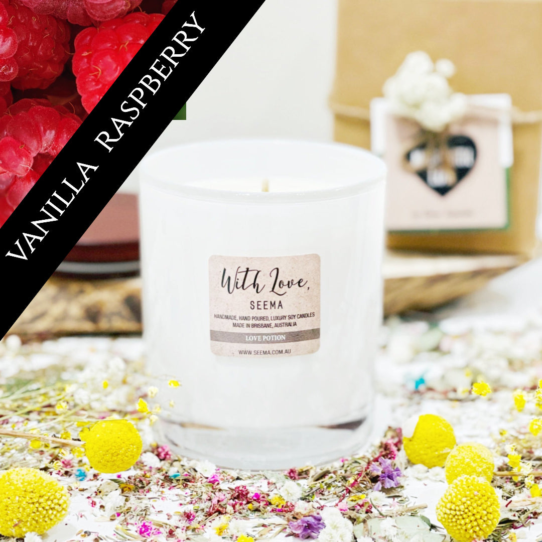 Vanilla Raspberry - Luxury Soy Scented Candle